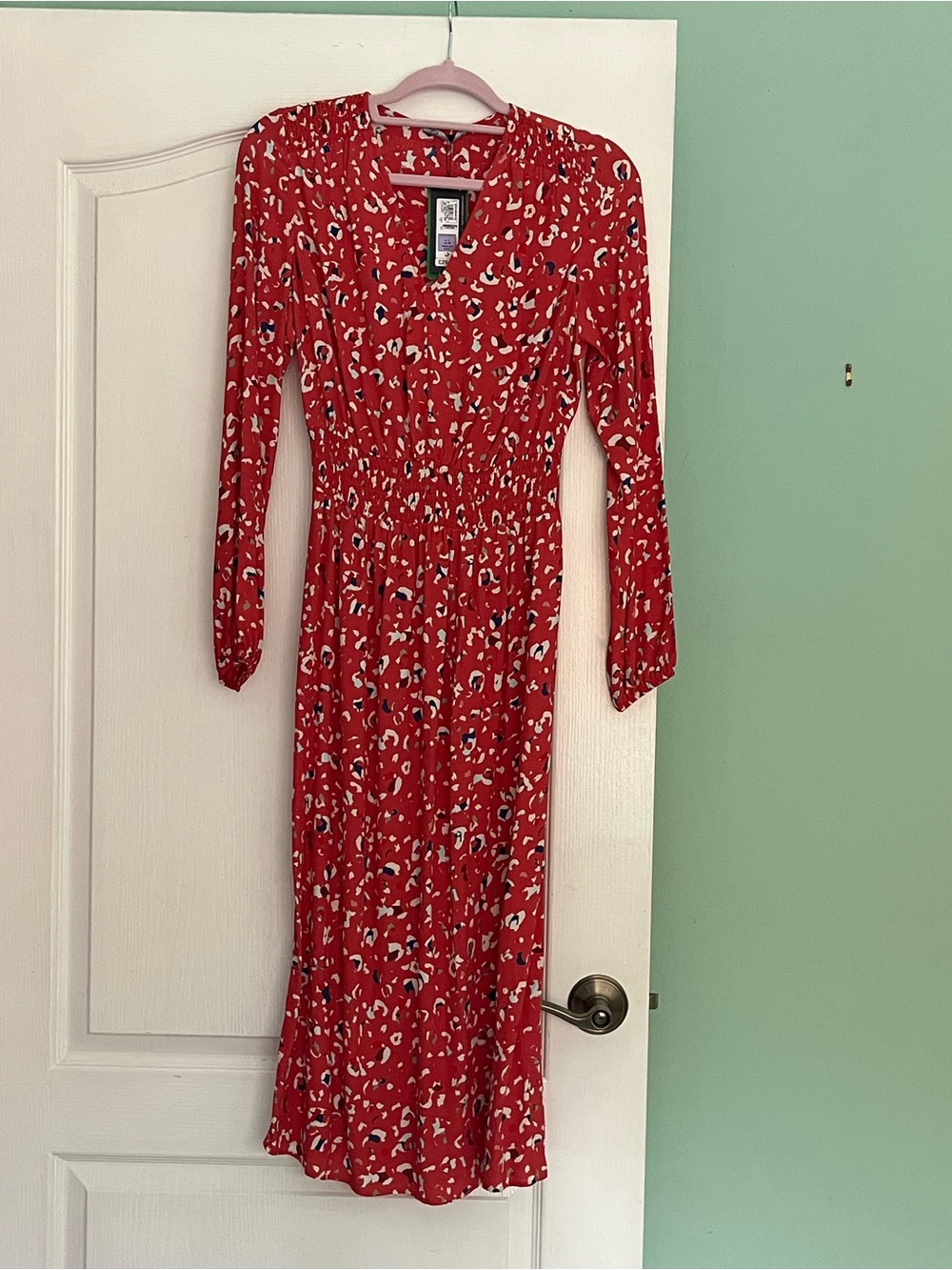 Marks & Spencer Red Floral Print Maxi Dress